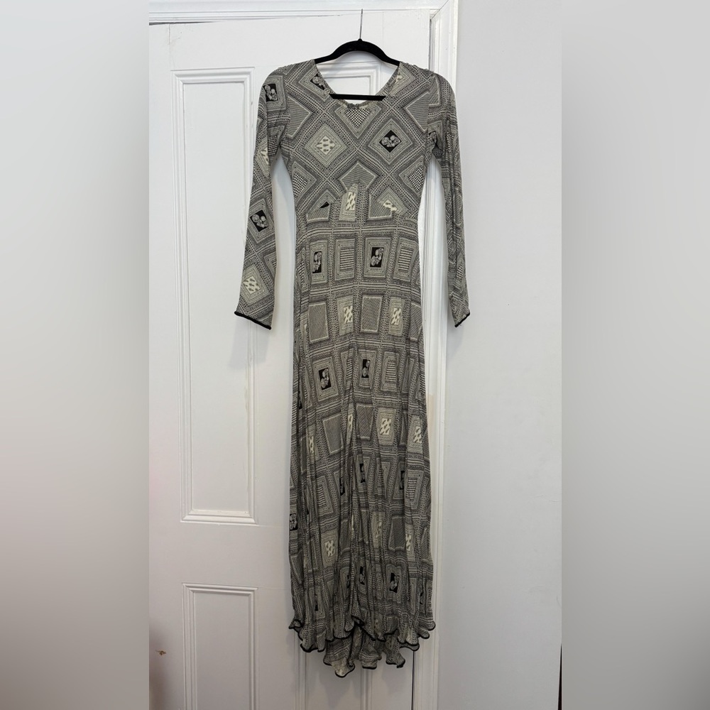 Geometric Patterned maxi dress